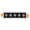 GLOBOSTAR® LUMINAR 60319 Χωνευτό Downlight Σποτ LED 10W 1350lm 36° AC 220-240V IP20 Θερμό Λευκό 2700K - Osram SMD Chip & TÜV SÜD Driver - Λευκό & Μαύρο Ματ - Μ14.8 x Π4.3 x Υ4.5cm / Q13.5 x 3.5cm - 5 Χρόνια Εγγύηση
