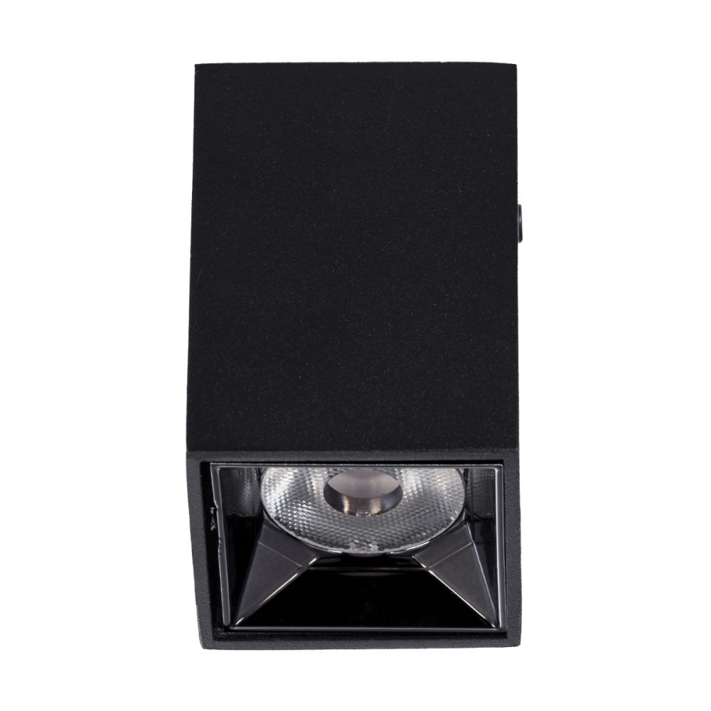 GLOBOSTAR® LUMINAR 60320 Downlight Σποτ LED 3W 420lm 36° AC 220-240V IP20 Φυσικό Λευκό 4500K - Osram SMD Chip & TÜV SÜD Driver - Μαύρο Ματ - Μ4.2 x Π4.2 x Υ6.6cm - 5 Χρόνια Εγγύηση