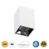 GLOBOSTAR® LUMINAR 60323 Downlight Σποτ LED 3W 405lm 36° AC 220-240V IP20 Θερμό Λευκό 2700K - Osram SMD Chip & TÜV SÜD Driver - Λευκό Ματ - Μ4.2 x Π4.2 x Υ6.6cm - 5 Χρόνια Εγγύηση