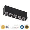 GLOBOSTAR® LUMINAR 60329 Downlight Σποτ LED 20W 2700lm 36° AC 220-240V IP20 Θερμό Λευκό 2700K - Osram SMD Chip & TÜV SÜD Driver - Μαύρο Ματ - Μ19.5 x Π4.2 x Υ6.6cm - 5 Χρόνια Εγγύηση