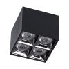 GLOBOSTAR® LUMINAR 60333 Downlight Σποτ LED 14W 1890lm 36° AC 220-240V IP20 Θερμό Λευκό 2700K - Osram SMD Chip & TÜV SÜD Driver - Μαύρο Ματ - Μ8.2 x Π8.2 x Υ6.6cm - 5 Χρόνια Εγγύηση