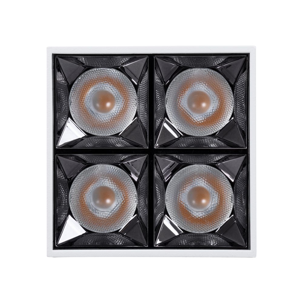 GLOBOSTAR® LUMINAR 60335 Downlight Σποτ LED 14W 1890lm 36° AC 220-240V IP20 Θερμό Λευκό 2700K - Osram SMD Chip & TÜV SÜD Driver - Λευκό Ματ - Μ8.2 x Π8.2 x Υ6.6cm - 5 Χρόνια Εγγύηση