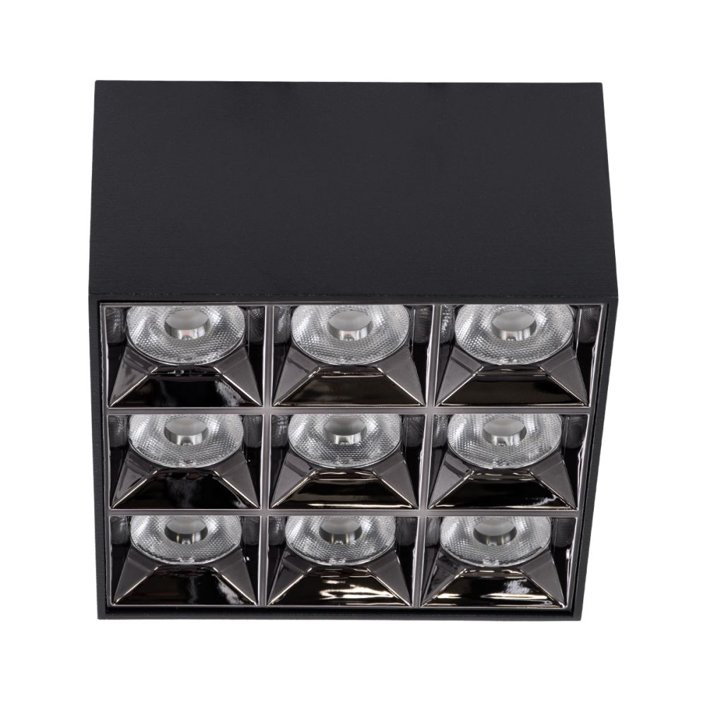 GLOBOSTAR® LUMINAR 60337 Downlight Σποτ LED 30W 4050lm 36° AC 220-240V IP20 Θερμό Λευκό 2700K - Osram SMD Chip & TÜV SÜD Driver - Μαύρο Ματ - Μ12 x Π12 x Υ6.6cm - 5 Χρόνια Εγγύηση