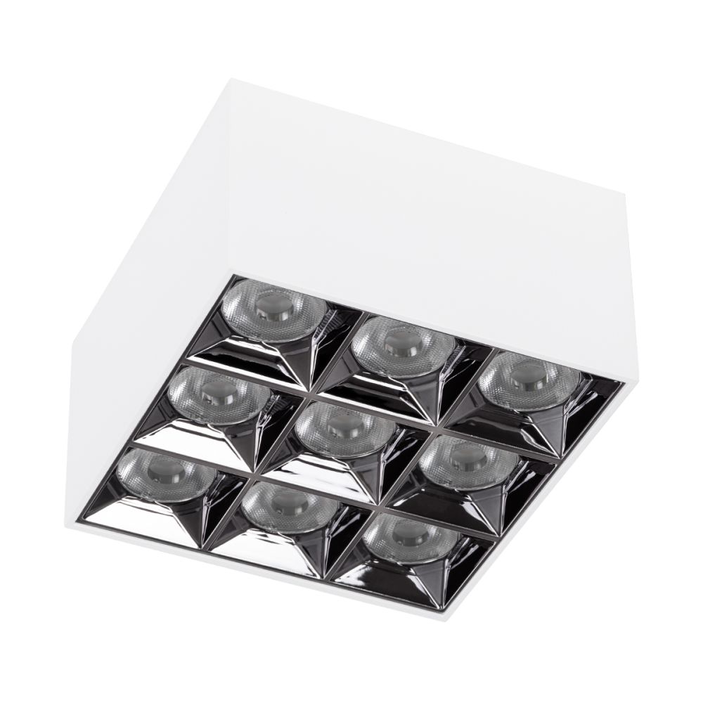 GLOBOSTAR® LUMINAR 60339 Downlight Σποτ LED 30W 4050lm 36° AC 220-240V IP20 Θερμό Λευκό 2700K - Osram SMD Chip & TÜV SÜD Driver - Λευκό Ματ - Μ12 x Π12 x Υ6.6cm - 5 Χρόνια Εγγύηση