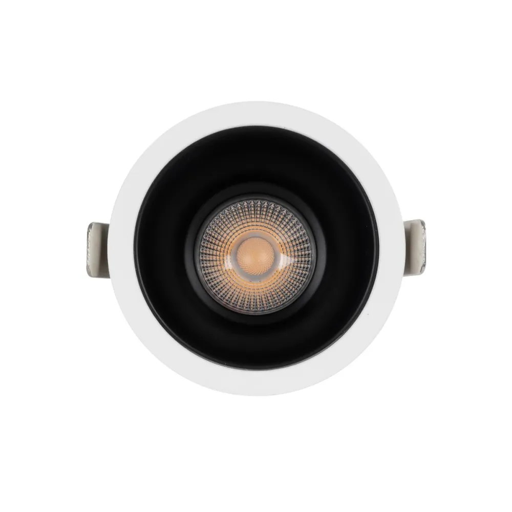 GLOBOSTAR® DUSTY 60341 Χωνευτό Downlight Σποτ LED 12W 1320lm 45° AC 220-240V Αδιάβροχο IP65 Θερμό Λευκό 2700K - Bridgelux COB Chip & TÜV SÜD Driver - Λευκό & Μαύρο Ματ - Μ8.5 x Π8.5 x Υ7cm m / Q7.2cm - 5 Χρόνια Εγγύηση