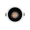 GLOBOSTAR® DUSTY 60341 Χωνευτό Downlight Σποτ LED 12W 1320lm 45° AC 220-240V Αδιάβροχο IP65 Θερμό Λευκό 2700K - Bridgelux COB Chip & TÜV SÜD Driver - Λευκό & Μαύρο Ματ - Μ8.5 x Π8.5 x Υ7cm m / Q7.2cm - 5 Χρόνια Εγγύηση