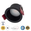 GLOBOSTAR® IP 60343 Χωνευτό Downlight Σποτ Μπάνιου & WC LED 7W 700lm 45° AC 220-240V Αδιάβροχο IP44 Θερμό Λευκό 2700K - Lumileds SMD Chip & TÜV SÜD Driver - Μαύρο Ματ - Μ6.6 x Π6.6 x Υ5.3cm / Q5.5cm - 5 Χρόνια Εγγύηση