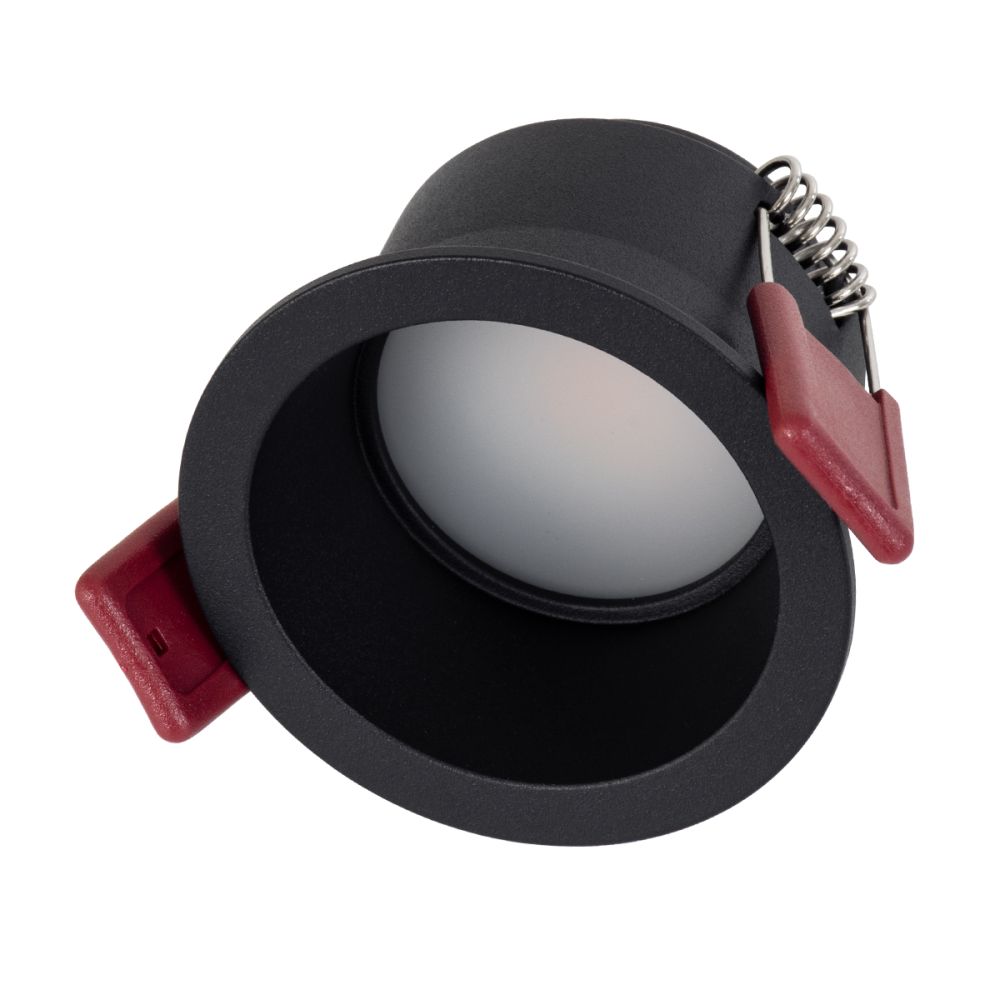 GLOBOSTAR® IP 60343 Χωνευτό Downlight Σποτ Μπάνιου & WC LED 7W 700lm 45° AC 220-240V Αδιάβροχο IP44 Θερμό Λευκό 2700K - Lumileds SMD Chip & TÜV SÜD Driver - Μαύρο Ματ - Μ6.6 x Π6.6 x Υ5.3cm / Q5.5cm - 5 Χρόνια Εγγύηση