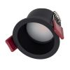 GLOBOSTAR® IP 60343 Χωνευτό Downlight Σποτ Μπάνιου & WC LED 7W 700lm 45° AC 220-240V Αδιάβροχο IP44 Θερμό Λευκό 2700K - Lumileds SMD Chip & TÜV SÜD Driver - Μαύρο Ματ - Μ6.6 x Π6.6 x Υ5.3cm / Q5.5cm - 5 Χρόνια Εγγύηση