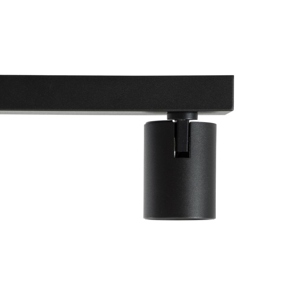 GLOBOSTAR® LEONARDO 60348 Μοντέρνο Φωτιστικό Οροφής LED 30W 3600lm 60° AC 220-240V IP20 Φυσικό Λευκό 4500K - Bridgelux COB - Μαύρο - Μ52 x Π7 x Υ11.8cm - 5 Χρόνια Εγγύηση