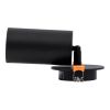 GLOBOSTAR® LEO 60350 Χωνευτό Κινούμενο Φωτιστικό Downlight Σποτ με Ντουί 1 x GU10 AC 220-240V IP20 - Μαύρο Ματ - Μ9 x Π9 x Υ17cm / Q7cm