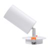 GLOBOSTAR® LEO 60351 Χωνευτό Κινούμενο Φωτιστικό Downlight Σποτ με Ντουί 1 x GU10 AC 220-240V IP20 - Λευκό Ματ - Μ9 x Π9 x Υ17cm / Q7cm