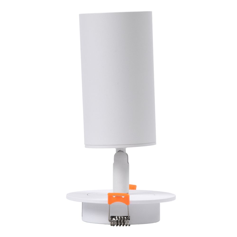 GLOBOSTAR® LEO 60351 Χωνευτό Κινούμενο Φωτιστικό Downlight Σποτ με Ντουί 1 x GU10 AC 220-240V IP20 - Λευκό Ματ - Μ9 x Π9 x Υ17cm / Q7cm