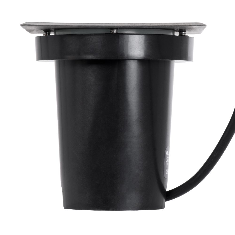 GLOBOSTAR® GIGO 60362 Χωνευτό Φωτιστικό Δαπέδου Σποτ για Λάμπα MR16 με Ντουί 1 x GU10 AC 220-240V Αδιάβροχο IP68 IK09 - Ανοξείδωτο Ατσάλι SS201 - Μ11 x Π11 x Υ11.5cm / Q10.4 x 10.4cm