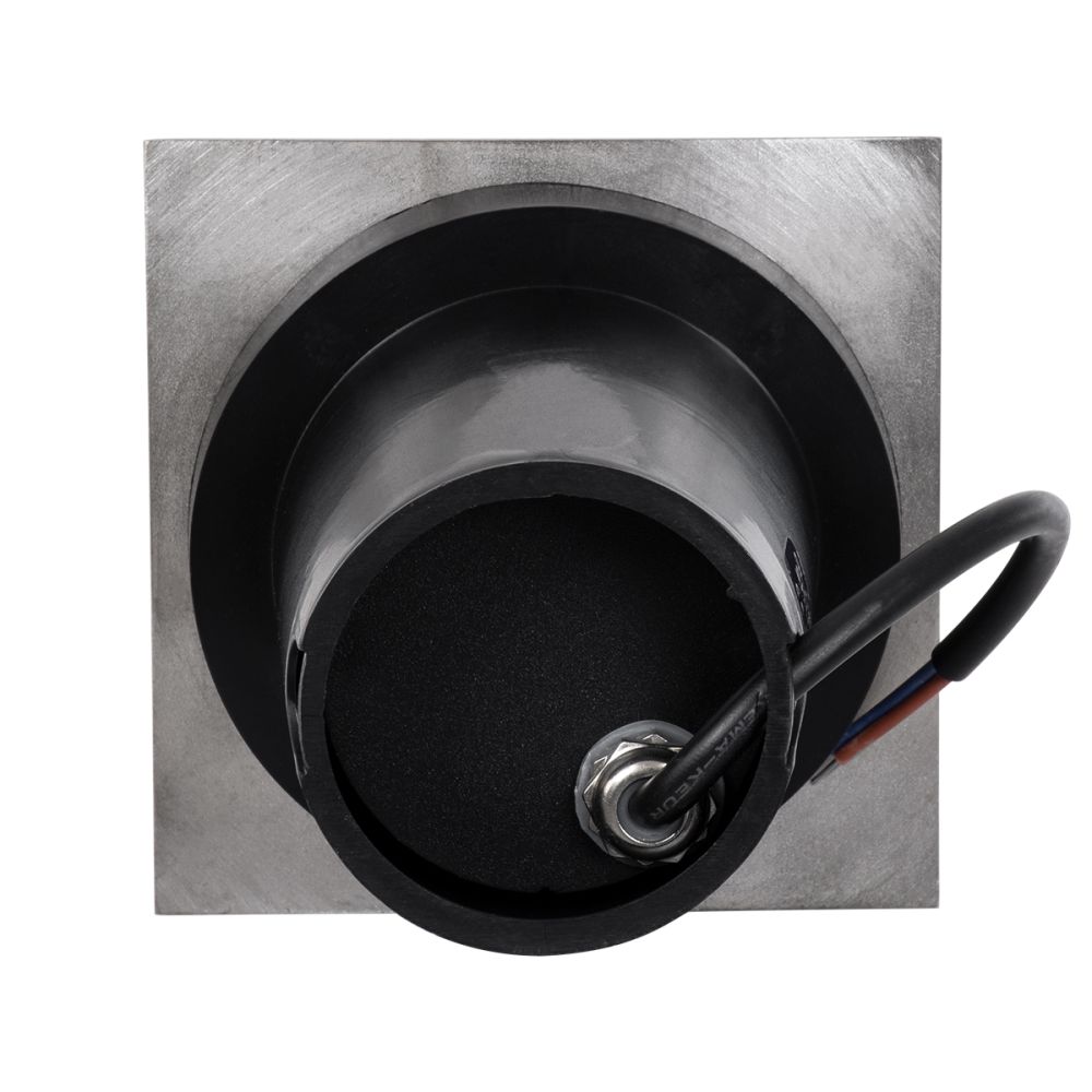 GLOBOSTAR® GIGO 60362 Χωνευτό Φωτιστικό Δαπέδου Σποτ για Λάμπα MR16 με Ντουί 1 x GU10 AC 220-240V Αδιάβροχο IP68 IK09 - Ανοξείδωτο Ατσάλι SS201 - Μ11 x Π11 x Υ11.5cm / Q10.4 x 10.4cm