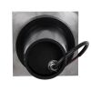 GLOBOSTAR® GIGO 60362 Χωνευτό Φωτιστικό Δαπέδου Σποτ για Λάμπα MR16 με Ντουί 1 x GU10 AC 220-240V Αδιάβροχο IP68 IK09 - Ανοξείδωτο Ατσάλι SS201 - Μ11 x Π11 x Υ11.5cm / Q10.4 x 10.4cm