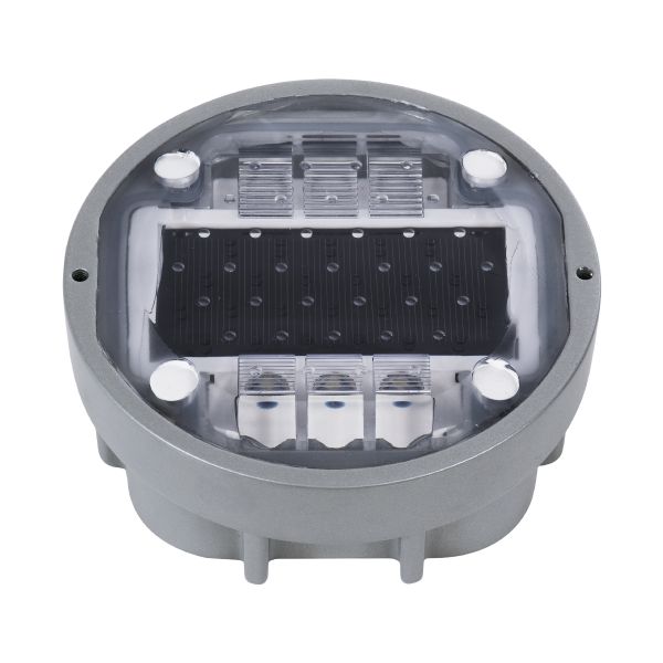 GloboStar® ROADER 60367 Professional LED Strobe Αυτόνομος Ηλιακός Χωνευτός Ανακλαστήρας Οδοστρώματος με Ενσωματωμένο Φωτοβολταϊκό Panel 2.5V 220mA & Επαναφορτιζόμενη Μπαταρία Ni-MH 1.2V 1200mAh - Αδιάβροχο IP68 - Ψυχρό Λευκό 6000K - Max Pass Load 20 Τ