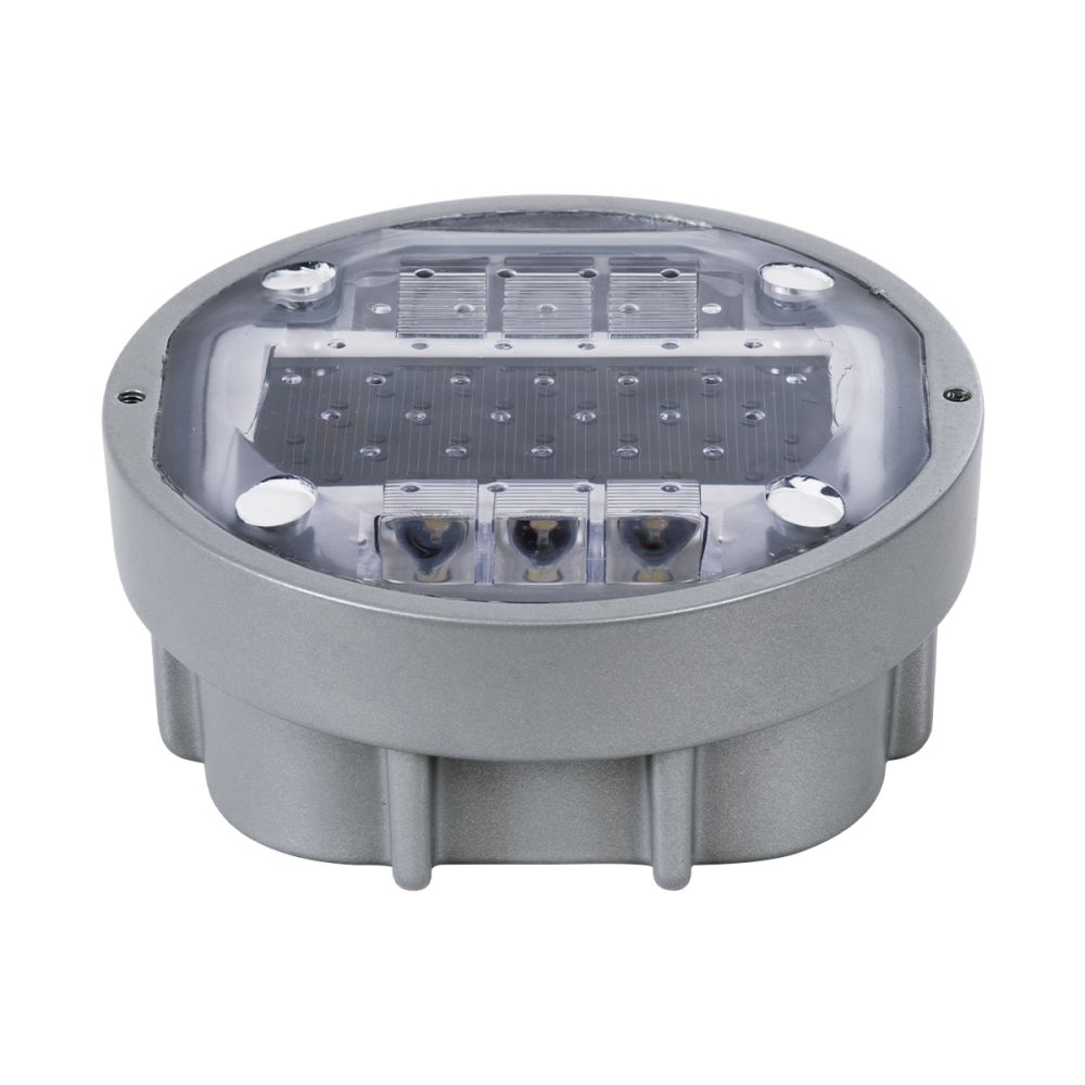 GloboStar® ROADER 60367 Professional LED Strobe Αυτόνομος Ηλιακός Χωνευτός Ανακλαστήρας Οδοστρώματος με Ενσωματωμένο Φωτοβολταϊκό Panel 2.5V 220mA & Επαναφορτιζόμενη Μπαταρία Ni-MH 1.2V 1200mAh - Αδιάβροχο IP68 - Ψυχρό Λευκό 6000K - Max Pass Load 20 Τ