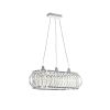 GLOBOSTAR® RAZIA 201-0101 Vintage Κρεμαστό Φωτιστικό Οροφής με Ντουί 3 x E27 AC 220-240V IP20 - Ασημί & Διάφανο - Μ60 x Π30 x Υ25cm