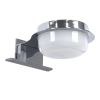 GLOBOSTAR® KIARA 60402 Μοντέρνο Φωτιστικό Τοίχου - Απλίκα Καθρέπτη Μπάνιου LED 5W 560lm 120° AC 220-240V IP44 Φυσικό Λευκό 4500K - Lumileds SMD Chip & TÜV SÜD Driver - Νίκελ Χρώμιο & Λευκό - Μ10 x Π13 x Υ3cm - 3 Χρόνια Εγγύηση