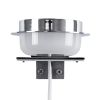 GLOBOSTAR® KIARA 60402 Μοντέρνο Φωτιστικό Τοίχου - Απλίκα Καθρέπτη Μπάνιου LED 5W 560lm 120° AC 220-240V IP44 Φυσικό Λευκό 4500K - Lumileds SMD Chip & TÜV SÜD Driver - Νίκελ Χρώμιο & Λευκό - Μ10 x Π13 x Υ3cm - 3 Χρόνια Εγγύηση