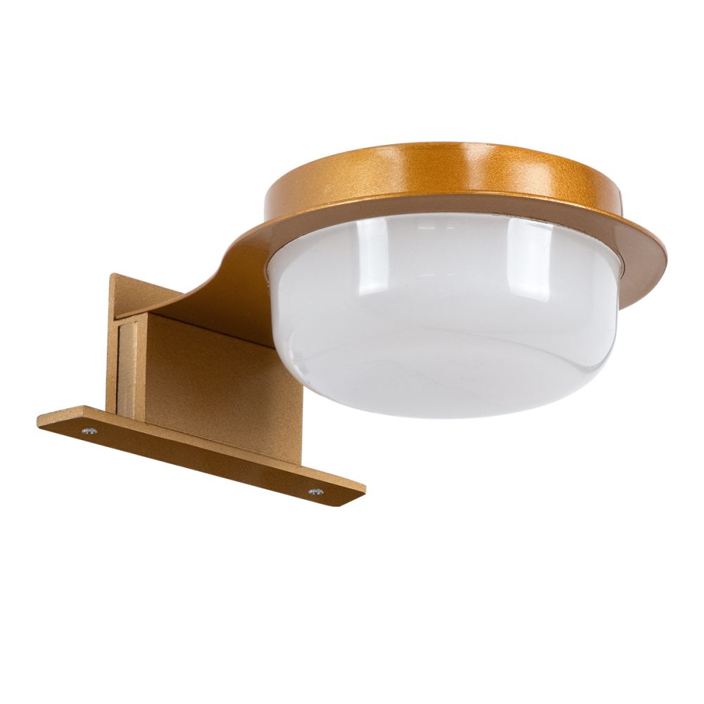 GLOBOSTAR® KIARA 60403 Μοντέρνο Φωτιστικό Τοίχου - Απλίκα Καθρέπτη Μπάνιου LED 5W 560lm 120° AC 220-240V IP44 Φυσικό Λευκό 4500K - Lumileds SMD Chip & TÜV SÜD Driver - Χάλκινο & Λευκό - Μ10 x Π13 x Υ3cm - 3 Χρόνια Εγγύηση
