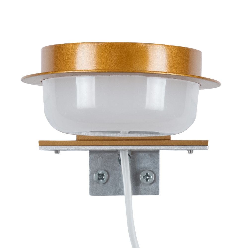 GLOBOSTAR® KIARA 60403 Μοντέρνο Φωτιστικό Τοίχου - Απλίκα Καθρέπτη Μπάνιου LED 5W 560lm 120° AC 220-240V IP44 Φυσικό Λευκό 4500K - Lumileds SMD Chip & TÜV SÜD Driver - Χάλκινο & Λευκό - Μ10 x Π13 x Υ3cm - 3 Χρόνια Εγγύηση