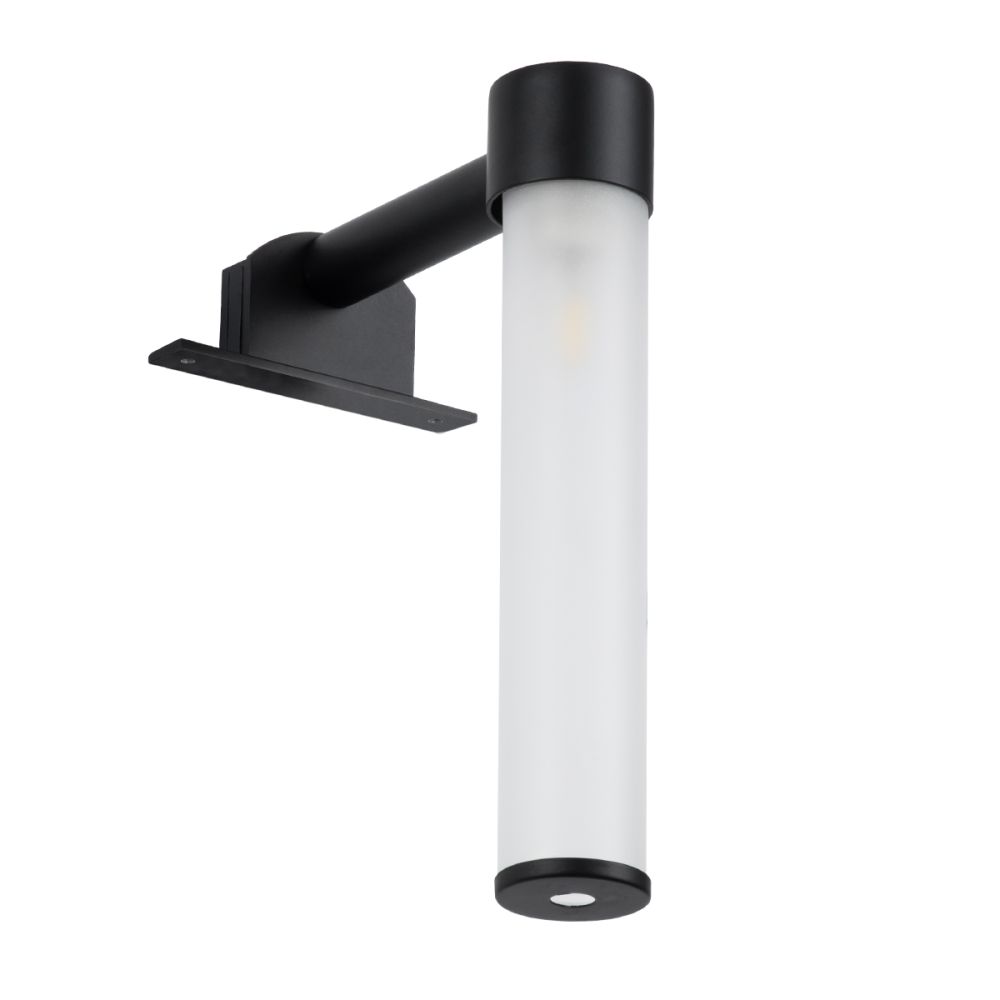 GLOBOSTAR® ELSA 60404 Μοντέρνο Φωτιστικό Τοίχου - Απλίκα Καθρέπτη Μπάνιου με Ντουί 1 x G9 AC 220-240V IP44 - Μαύρο Ματ & Λευκό - Μ3.5 x Π13.5 x Υ20cm