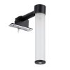 GLOBOSTAR® ELSA 60404 Μοντέρνο Φωτιστικό Τοίχου - Απλίκα Καθρέπτη Μπάνιου με Ντουί 1 x G9 AC 220-240V IP44 - Μαύρο Ματ & Λευκό - Μ3.5 x Π13.5 x Υ20cm
