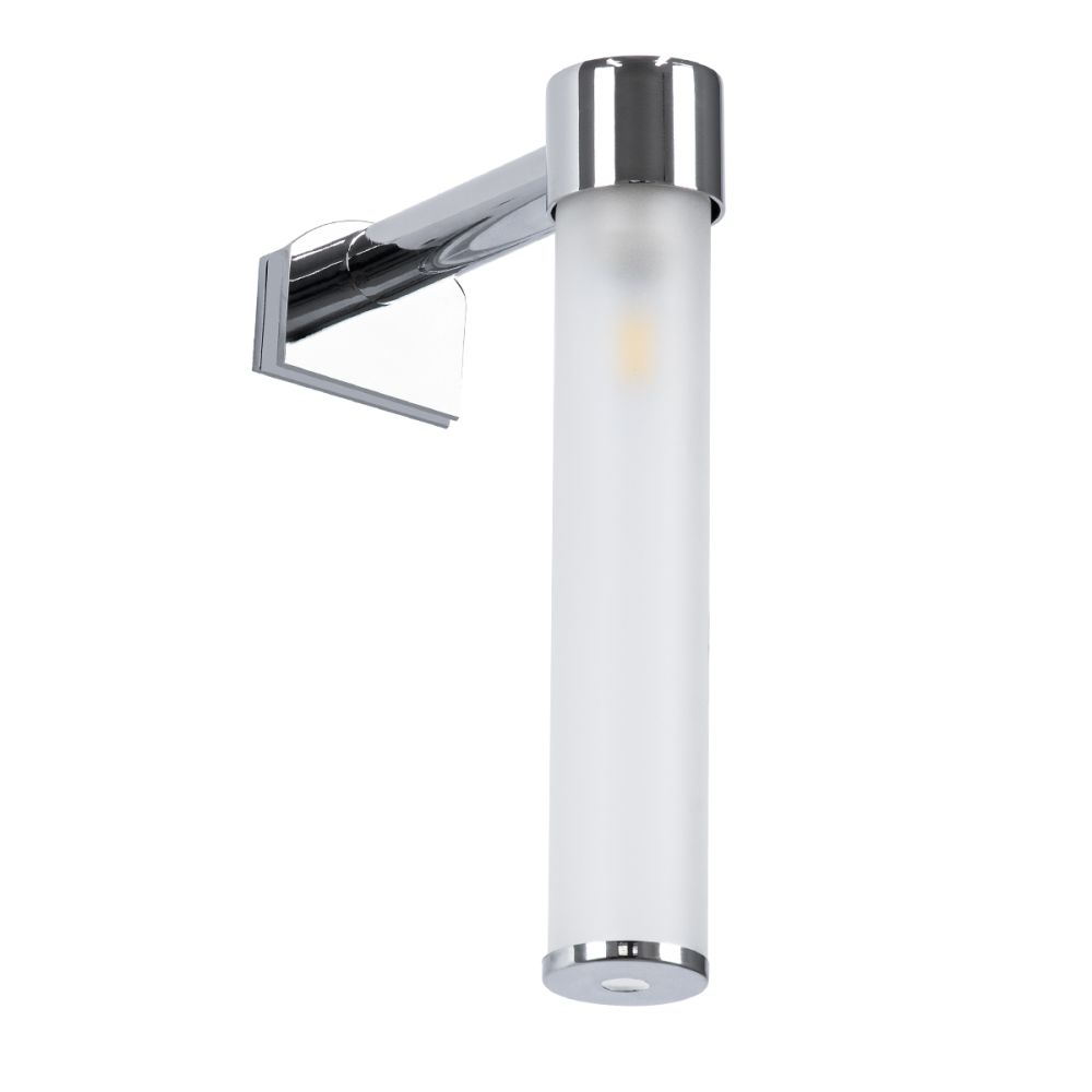 GLOBOSTAR® ELSA 60406 Μοντέρνο Φωτιστικό Τοίχου - Απλίκα Καθρέπτη Μπάνιου με Ντουί 1 x G9 AC 220-240V IP44 - Νίκελ Χρώμιο & Λευκό - Μ3.5 x Π13.5 x Υ20cm