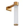GLOBOSTAR® ELSA 60407 Μοντέρνο Φωτιστικό Τοίχου - Απλίκα Καθρέπτη Μπάνιου με Ντουί 1 x G9 AC 220-240V IP44 - Χάλκινο & Λευκό - Μ3.5 x Π13.5 x Υ20cm