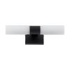 GLOBOSTAR® ANAIS 60408 Μοντέρνο Φωτιστικό Τοίχου - Απλίκα Καθρέπτη Μπάνιου με Ντουί 2 x G9 AC 220-240V IP44 - Μαύρο Ματ & Λευκό - Μ34 x Π12 x Υ11cm