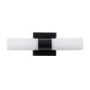 GLOBOSTAR® ANAIS 60408 Μοντέρνο Φωτιστικό Τοίχου - Απλίκα Καθρέπτη Μπάνιου με Ντουί 2 x G9 AC 220-240V IP44 - Μαύρο Ματ & Λευκό - Μ34 x Π12 x Υ11cm