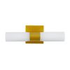 GLOBOSTAR® ANAIS 60409 Μοντέρνο Φωτιστικό Τοίχου - Απλίκα Καθρέπτη Μπάνιου με Ντουί 2 x G9 AC 220-240V IP44 - Χρυσό Βούρτσας & Λευκό - Μ34 x Π12 x Υ11cm
