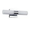 GLOBOSTAR® ANAIS 60410 Μοντέρνο Φωτιστικό Τοίχου - Απλίκα Καθρέπτη Μπάνιου με Ντουί 2 x G9 AC 220-240V IP20 - Νίκελ Χρώμιο - Μ34 x Π12 x Υ11cm