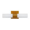 GLOBOSTAR® ANAIS 60411 Μοντέρνο Φωτιστικό Τοίχου - Απλίκα Καθρέπτη Μπάνιου με Ντουί 2 x G9 AC 220-240V Αδιάβροχο IP44 - Χάλκινο & Λευκό - Μ34 x Π12 x Υ11cm