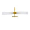 GLOBOSTAR® FLORA 60413 Μοντέρνο Φωτιστικό Τοίχου - Απλίκα Καθρέπτη Μπάνιου με Ντουί 2 x G9 AC 220-240V IP44 - Χρυσό & Λευκό - Μ31 x Π13 x Υ12cm