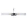 GLOBOSTAR® FLORA 60414 Μοντέρνο Φωτιστικό Τοίχου - Απλίκα Καθρέπτη Μπάνιου με Ντουί 2 x G9 AC 220-240V IP44 - Νίκελ Χρώμιο - Μ31 x Π13 x Υ12cm