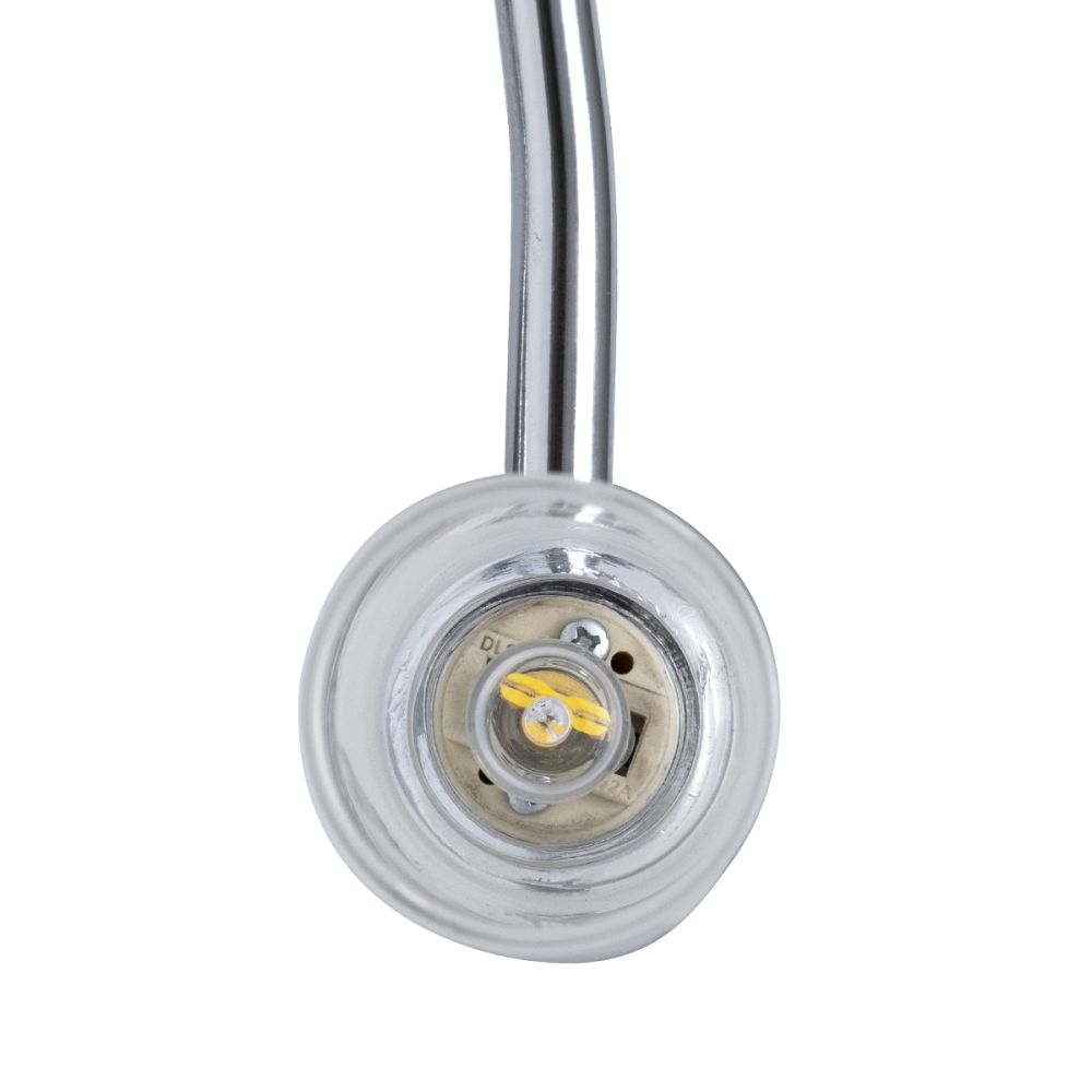 GLOBOSTAR® FLORA 60414 Μοντέρνο Φωτιστικό Τοίχου - Απλίκα Καθρέπτη Μπάνιου με Ντουί 2 x G9 AC 220-240V IP44 - Νίκελ Χρώμιο - Μ31 x Π13 x Υ12cm