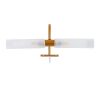 GLOBOSTAR® FLORA 60415 Μοντέρνο Φωτιστικό Τοίχου - Απλίκα Καθρέπτη Μπάνιου με Ντουί 2 x G9 AC 220-240V IP44 - Χάλκινο & Λευκό - Μ31 x Π13 x Υ12cm