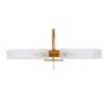 GLOBOSTAR® FLORA 60415 Μοντέρνο Φωτιστικό Τοίχου - Απλίκα Καθρέπτη Μπάνιου με Ντουί 2 x G9 AC 220-240V IP44 - Χάλκινο & Λευκό - Μ31 x Π13 x Υ12cm