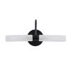 GLOBOSTAR® PAOLA 60416 Μοντέρνο Φωτιστικό Τοίχου - Απλίκα Καθρέπτη Μπάνιου με Ντουί 2 x G9 AC 220-240V Αδιάβροχο IP44 - Μαύρο Ματ & Λευκό - Μ31 x Π16 x Υ15cm