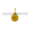 GLOBOSTAR® PAOLA 60417 Μοντέρνο Φωτιστικό Τοίχου - Απλίκα Καθρέπτη Μπάνιου με Ντουί 2 x G9 AC 220-240V IP44 - Χρυσό Βούρτσας & Λευκό - Μ31 x Π16 x Υ15cm