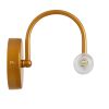 GLOBOSTAR® PAOLA 60419 Μοντέρνο Φωτιστικό Τοίχου - Απλίκα Καθρέπτη Μπάνιου με Ντουί 2 x G9 AC 220-240V Αδιάβροχο IP44 - Χάλκινο & Λευκό - Μ31 x Π16 x Υ15cm