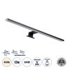 GLOBOSTAR® NINA 60420 Μοντέρνο Φωτιστικό Τοίχου - Απλίκα Καθρέπτη Μπάνιου LED 12W 1400lm 120° AC 220-240V IP44 Φυσικό Λευκό 4500K - Lumileds SMD Chip & TÜV SÜD Driver - Μαύρο Ματ - Μ60 x Π10.5 x Υ4cm - 3 Χρόνια Εγγύηση