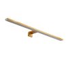 GLOBOSTAR® NINA 60423 Μοντέρνο Φωτιστικό Τοίχου - Απλίκα Καθρέπτη Μπάνιου LED 12W 1400lm 120° AC 220-240V IP44 Φυσικό Λευκό 4500K - Lumileds SMD Chip & TÜV SÜD Driver - Χρυσό Βούρτσας - Μ60 x Π10.5 x Υ4cm - 3 Χρόνια Εγγύηση