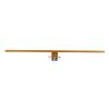 GLOBOSTAR® NINA 60423 Μοντέρνο Φωτιστικό Τοίχου - Απλίκα Καθρέπτη Μπάνιου LED 12W 1400lm 120° AC 220-240V IP44 Φυσικό Λευκό 4500K - Lumileds SMD Chip & TÜV SÜD Driver - Χρυσό Βούρτσας - Μ60 x Π10.5 x Υ4cm - 3 Χρόνια Εγγύηση