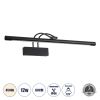 GLOBOSTAR® LAURA 60424 Μοντέρνο Φωτιστικό Τοίχου - Απλίκα Καθρέπτη Μπάνιου LED 12W 1400lm 120° AC 220-240V IP44 Φυσικό Λευκό 4500K - Lumileds SMD Chip & TÜV SÜD Driver - Μαύρο Ματ - Μ60 x Π27 x Υ13cm - 3 Χρόνια Εγγύηση