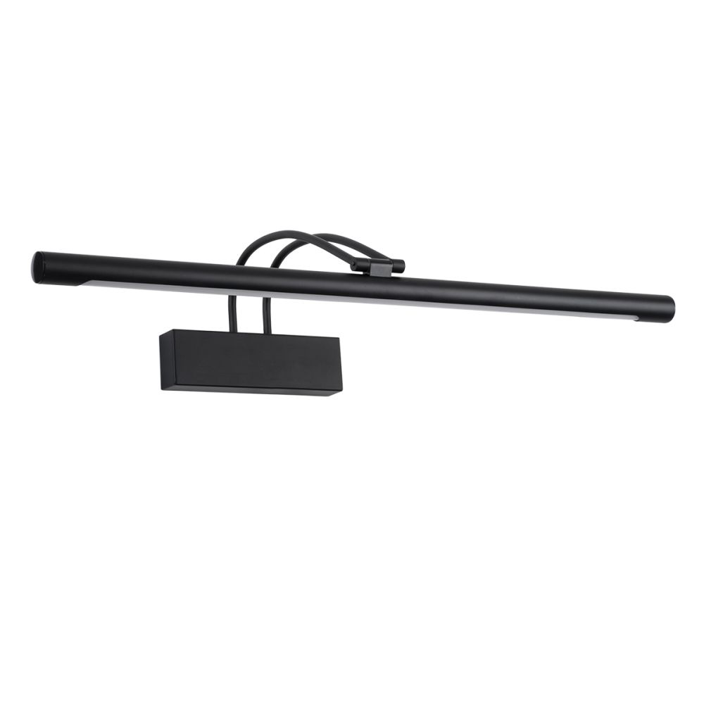 GLOBOSTAR® LAURA 60424 Μοντέρνο Φωτιστικό Τοίχου - Απλίκα Καθρέπτη Μπάνιου LED 12W 1400lm 120° AC 220-240V IP44 Φυσικό Λευκό 4500K - Lumileds SMD Chip & TÜV SÜD Driver - Μαύρο Ματ - Μ60 x Π27 x Υ13cm - 3 Χρόνια Εγγύηση