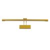 GLOBOSTAR® LAURA 60425 Μοντέρνο Φωτιστικό Τοίχου - Απλίκα Καθρέπτη Μπάνιου LED 12W 1400lm 120° AC 220-240V IP44 Φυσικό Λευκό 4500K - Lumileds SMD Chip & TÜV SÜD Driver - Χρυσό Βούρτσας - Μ60 x Π27 x Υ13cm - 3 Χρόνια Εγγύηση